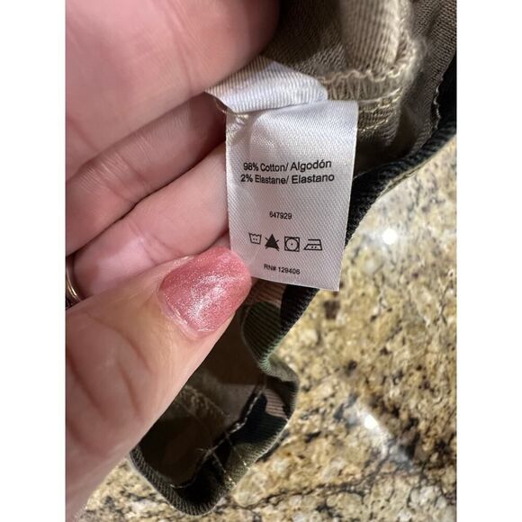 Venus Denim Army Military Mini Green Camo Cargo Skirt with 5 Pockets - Size 2 - Picture 13 of 14